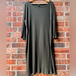 Eileen Fisher Woman Midi Ribbed Dress 2X